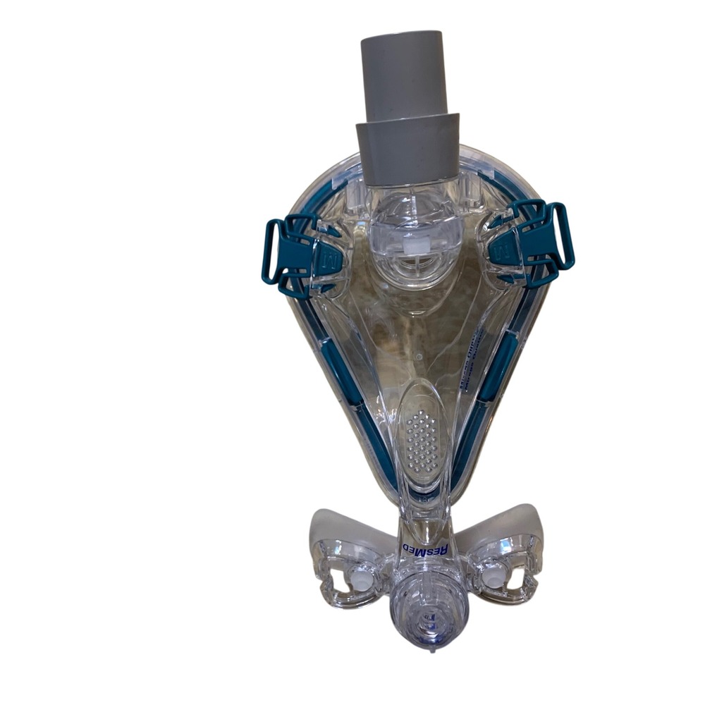New ResMed Mirage Quattro Full Face Mask Medium Clear Teal CPAP Mask